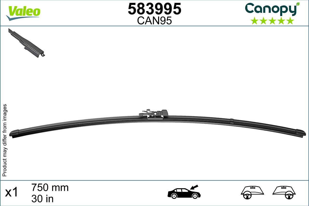 VALEO CANOPY WIPER FB MC LHD RHD CAN95X 750MM